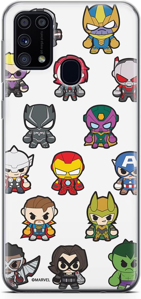 ERT GROUP Mobile Phone Case for Samsung M31, Original and Officially Licensed Marvel Pattern Avengers 025, Perfectly Adapted to The Shape of The Mobile Phone, TPU Case