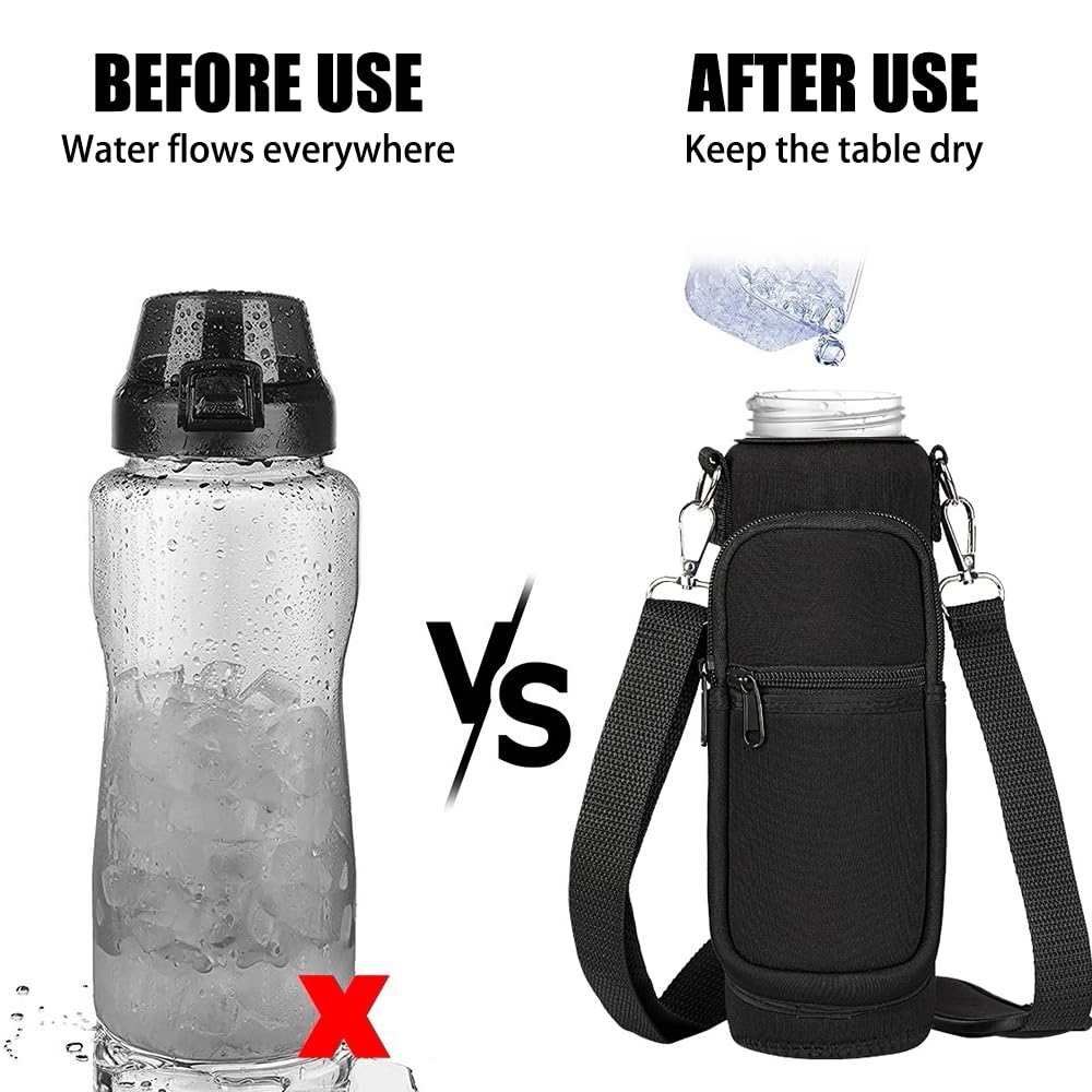 DINKY Neopren Wasserflaschen-Tasche – Mit Verstellbarem Schultergurt & Taschen Für 32oz/40oz Flaschen