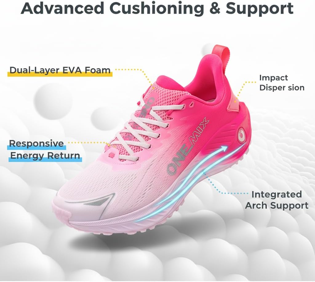 ONEMIX Running Shoes, Non Slip Sneakers for Men,Resistant Work Sneakers, Tennis Walking Road Running Athletic Shoes - Ideal for Food Service, Healthcare & Hospitality