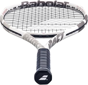 Babolat Boost Wimbledon Limited Edition Strung Tennis Racquet, Cream/Ivory/Dark Beige - Strung with 16g Babolat Syn Gut at Mid-Range Tension