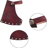 Vista 5 de Kyien - Funda protectora de hacha de hacha de cuero - Funda para la cabeza con cuero Marrón