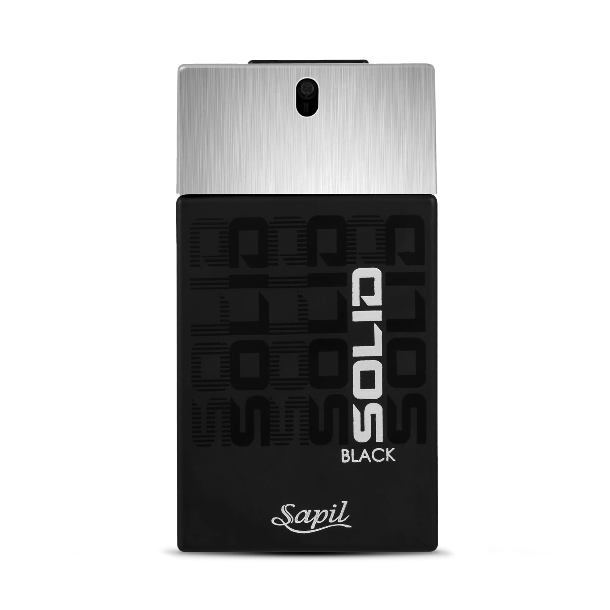 Sapil Solid Black Eau de Toilette for Men, 100ml β Adventurous Citrus, Spicy and Musk Scent with Dark Woody Undertones for Bold Masculine Sophistication