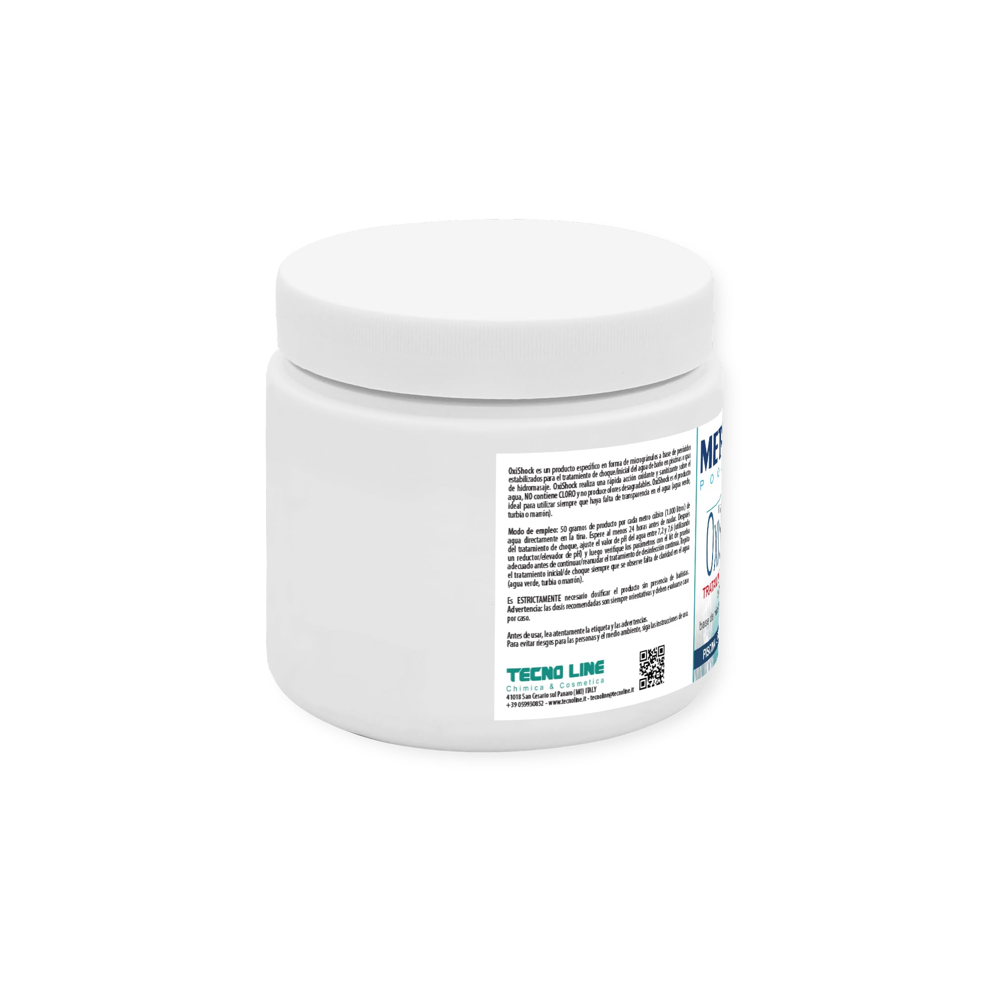 Metacril Kit OxiNet 20 1,2 kg + OxiShock 750 g, Gestión de la Calidad del Agua sin Cloro y a Base de oxígeno para Piscinas y bañeras de hidromasaje