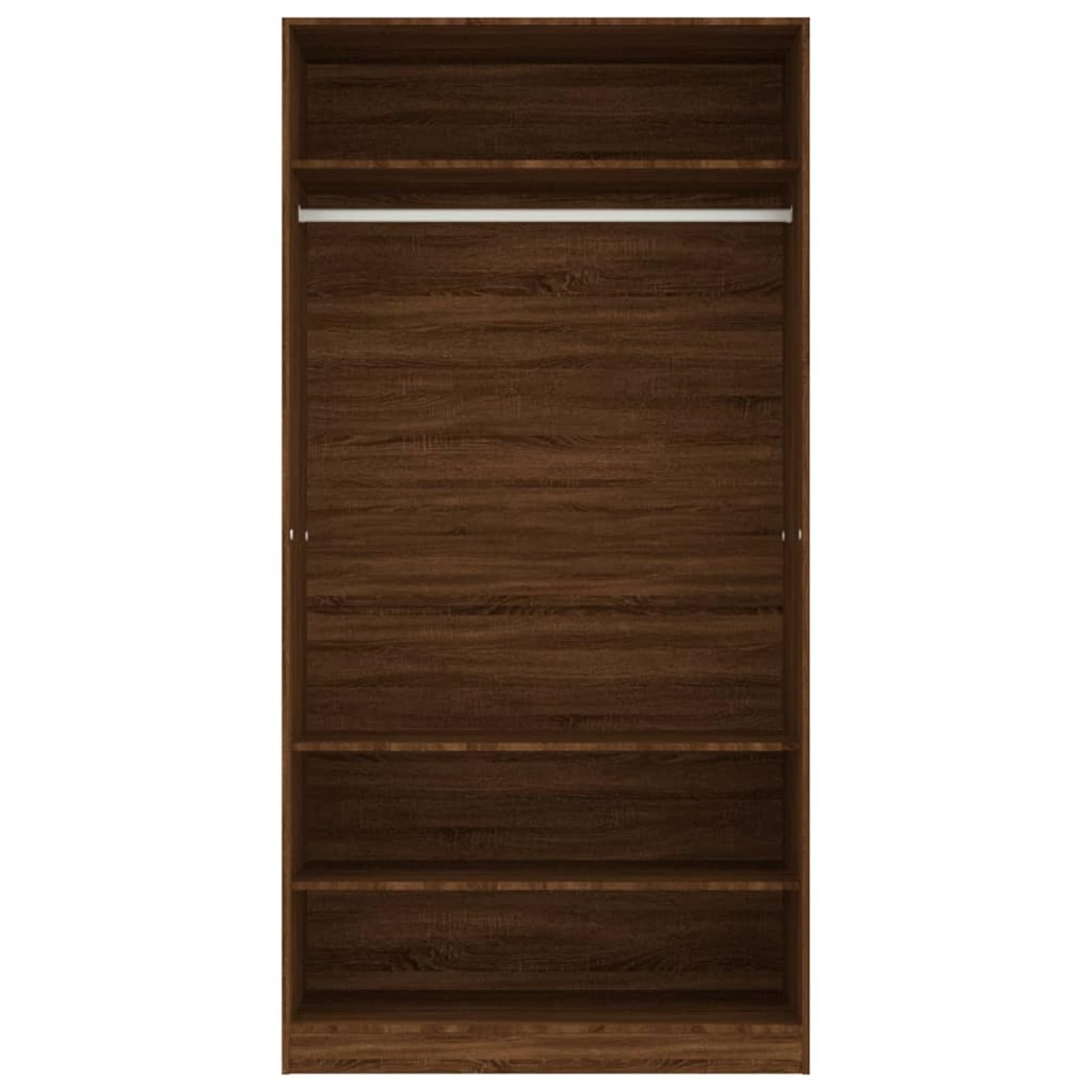 Rantry Mobile Armadio Rovere Marrone 100x50x200 cm in Legno Multistrato, Salvaspazio Armadietto da Esterno, Mobili Esterno Balcone per Soggiorno, Ufficio, Camera da Letto, Bagno