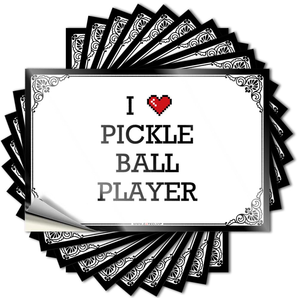 I Love Pickle Ball Player Bumper Indie | Feminist Hat Removable Decal Pack(12X18CM)