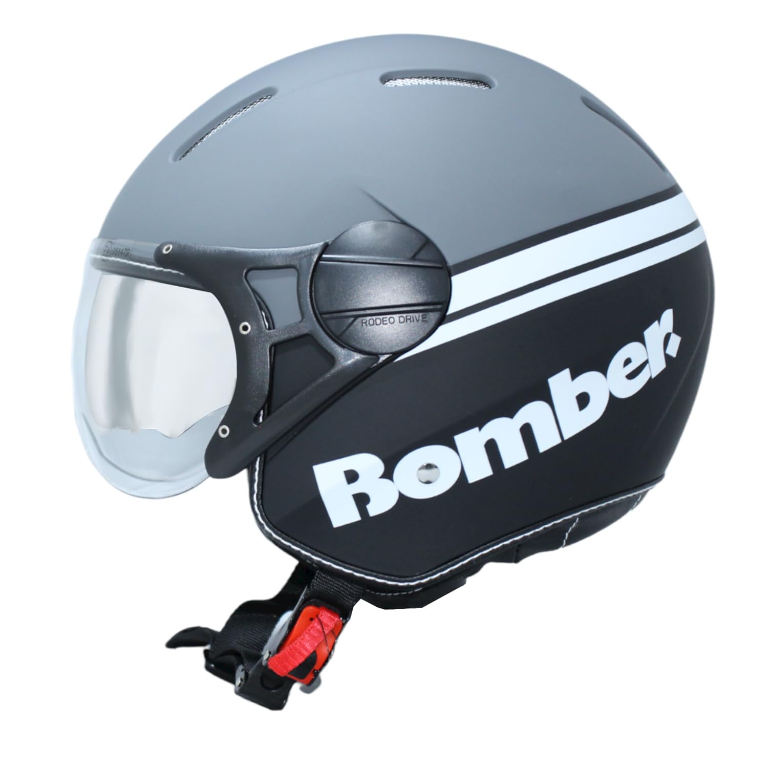Casco Moto Jet Luxus Titanio Opaco Nero Rodeo Drive (XL)