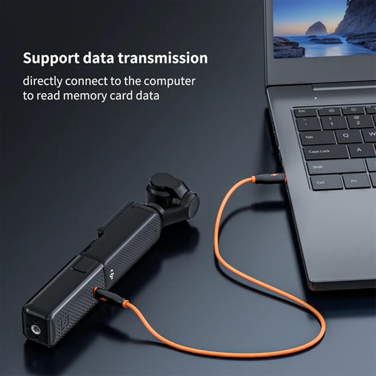 Osmo Pocket 4 Pocket 3 Battery Handle,ZGCINE PK-H01 7.7V/1600mAh Fast Charging Handle Grip,Replaced for DJI Pocket3 Pocket4 Battery for Xtra Muse,Reserved 1/4”Thread,Support Directly Data Transmission