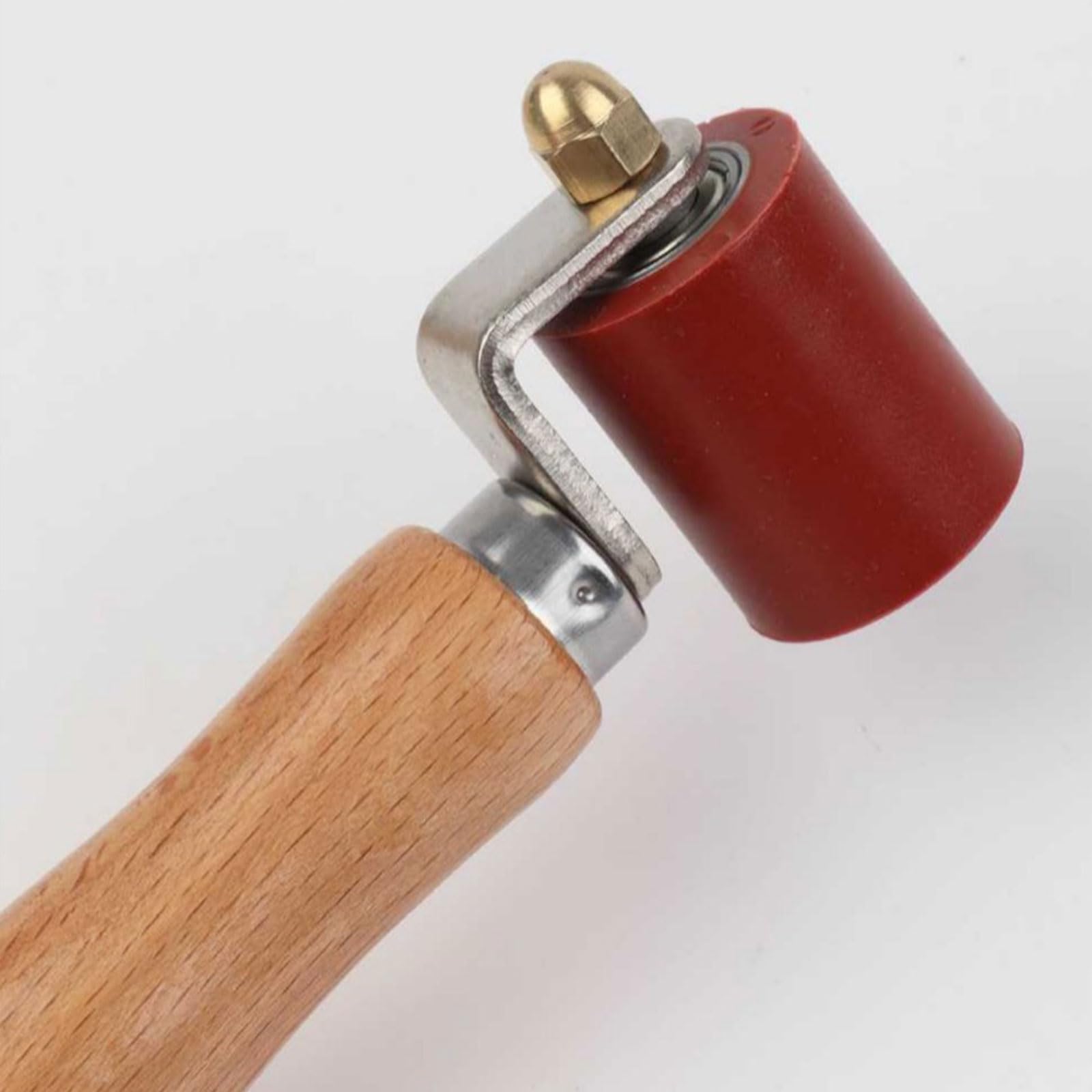 Gummi- und Metallwalze, Mehrzweck-Gummi-Druckrollen-Werkzeug für präzises Schweißen, ergonomischer Holzgriff für den täglichen Gebrauch, effizientes Dichtungswerkzeug