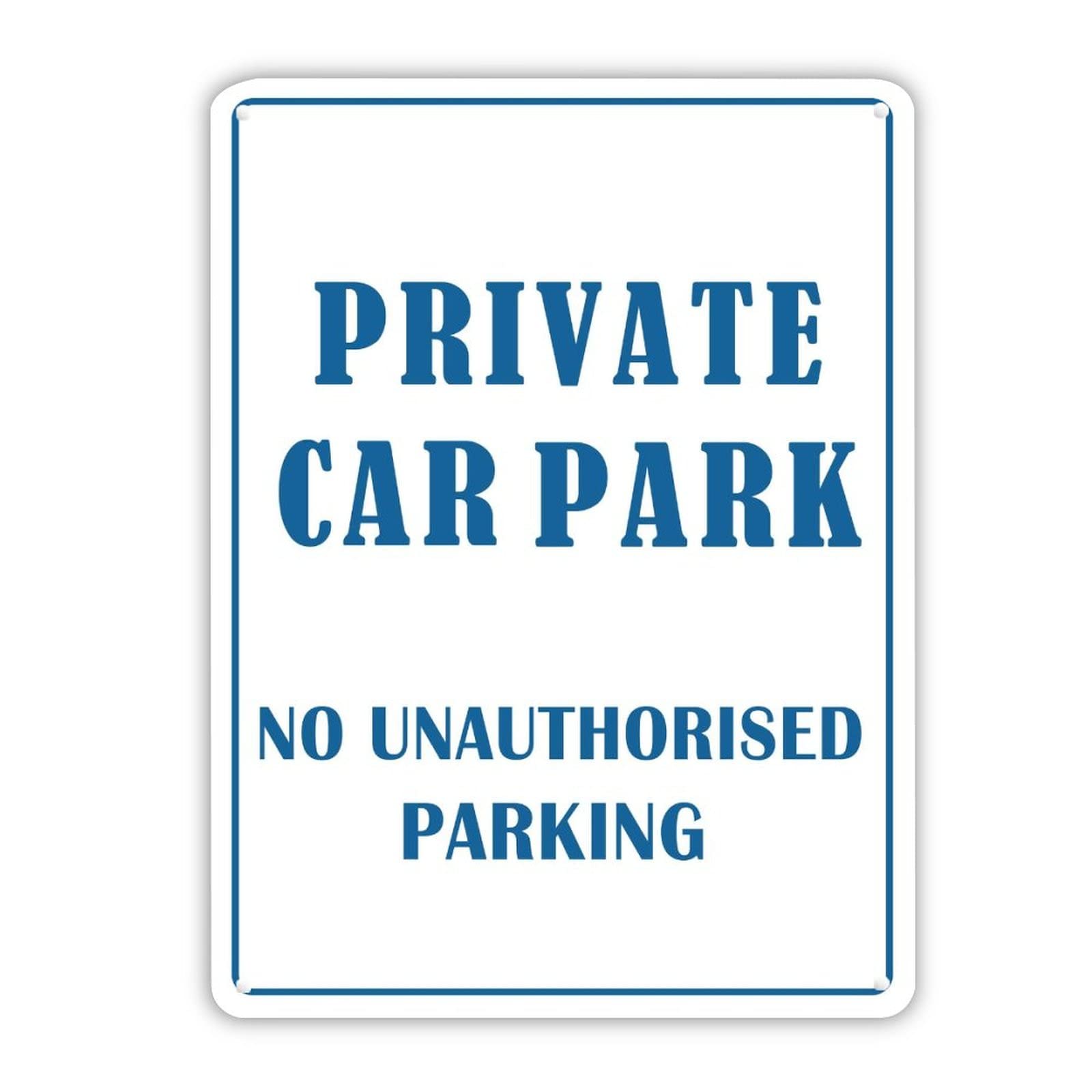 Plaque private car park anti-UV et résistante à la rouille