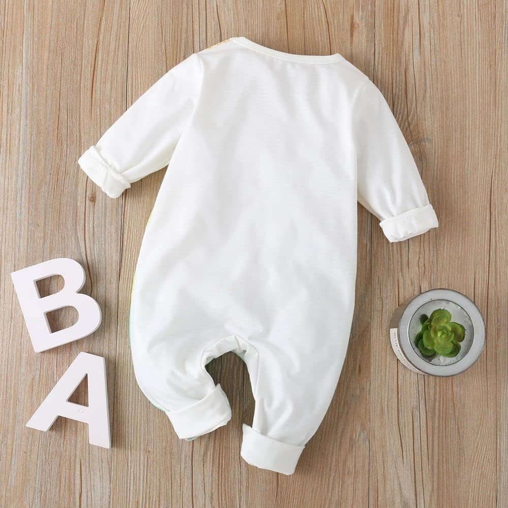 Cute Giraffe + Zebra With Floral Print Long Sleeve Baby Girl Clothes White Jumpsuit baby girl bodysuit - Image 4