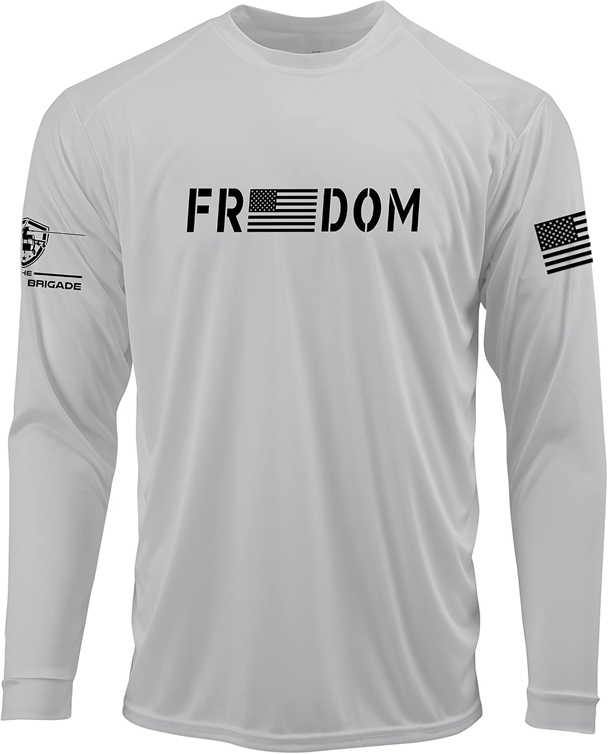 Freedom Patriotic American Flag Dri-fit UPF 50+ Sun Protection Performance T-Shirt