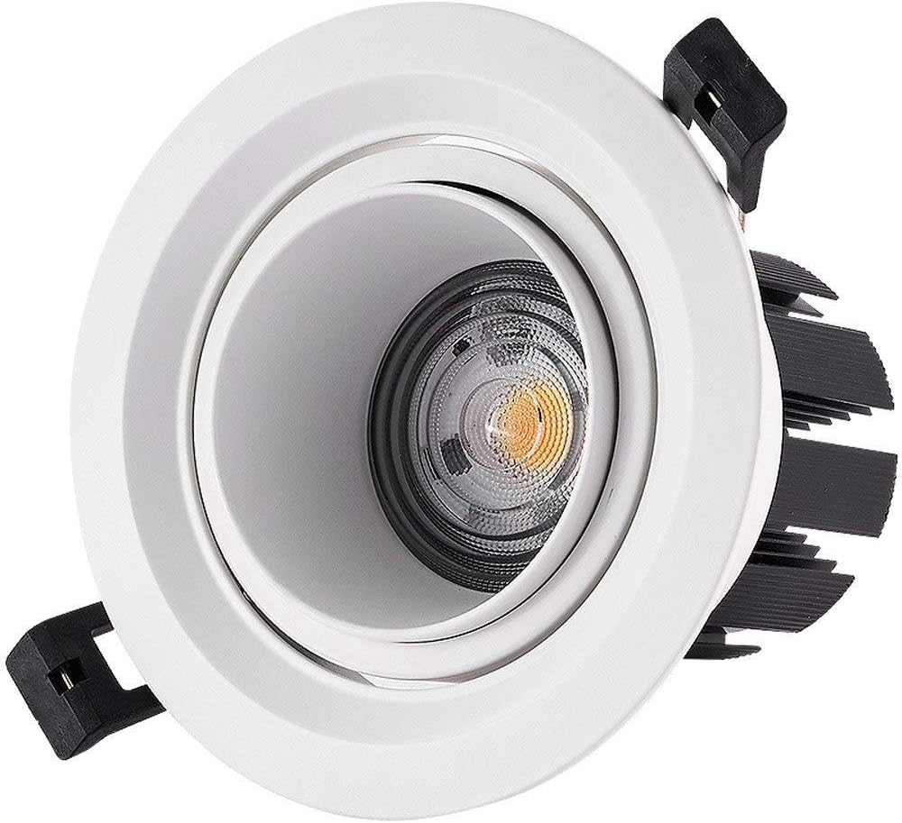Recessed LED Recessed Downlights Ceiling Lights Spotlights White Round Nickel Aluminum Ultra-thin White Flush Mount Anti-Fog Highlight Panel Light For Living Room Bedroom Kitchen Office Corridor