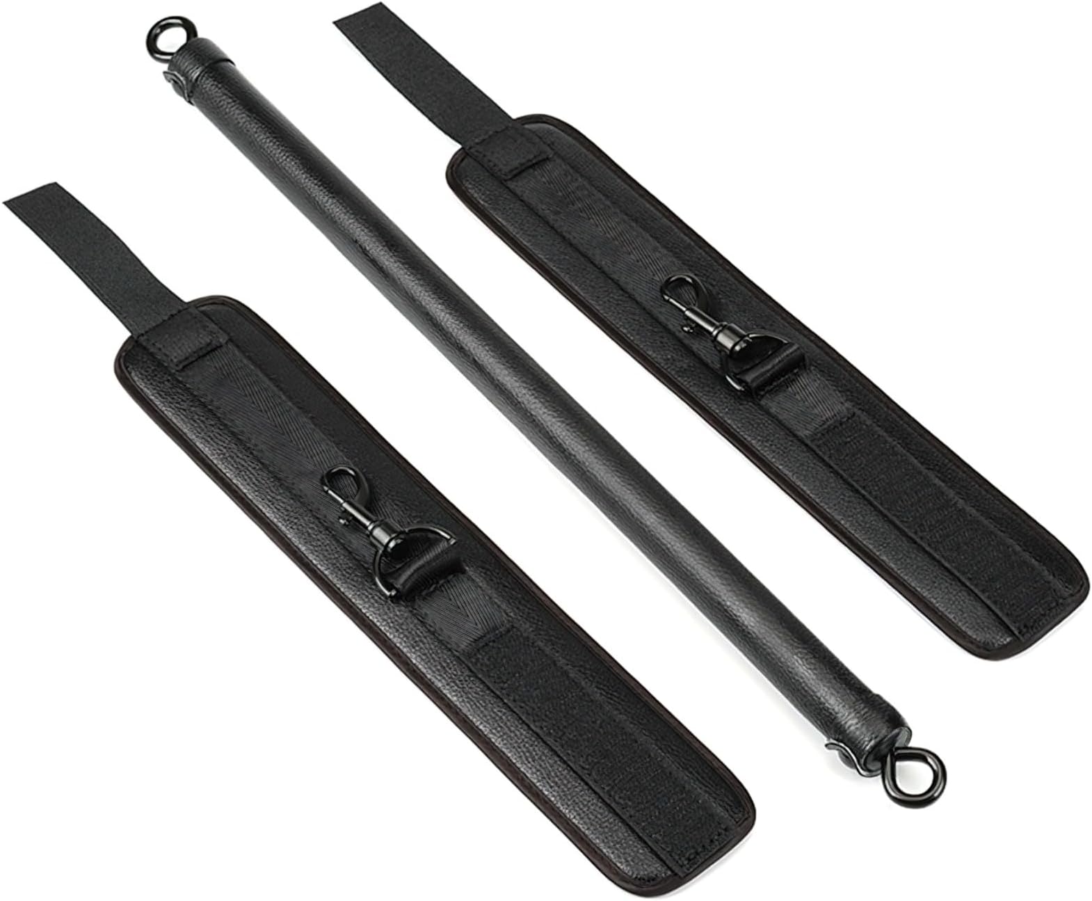 Stretching and Strength Training Bar for Legs and HIPS, Adjustable Design, Includes Restraints for Ankles and Wrists