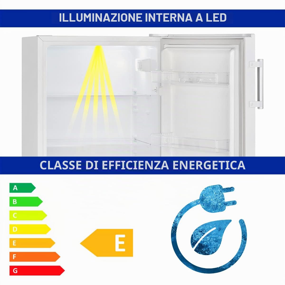 Bomann VS 7316.1 Frigorifero intero/illuminazione a LED/porta sostituibile/capacità netta: 242 litri/bianco