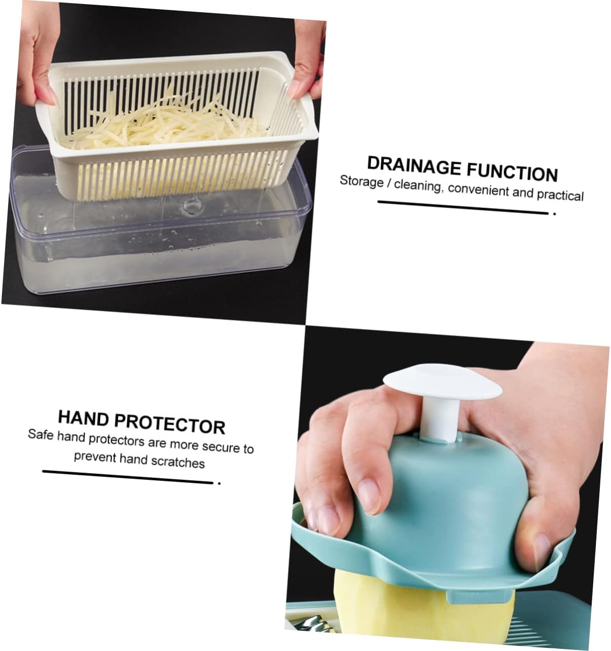 Alipis Multi-Functional Vegetable Chopper Slicer Cutter Egg White Separation Stainless Steel Grater for Potatoes and Vegetables for Home Cooking and Meal Prep