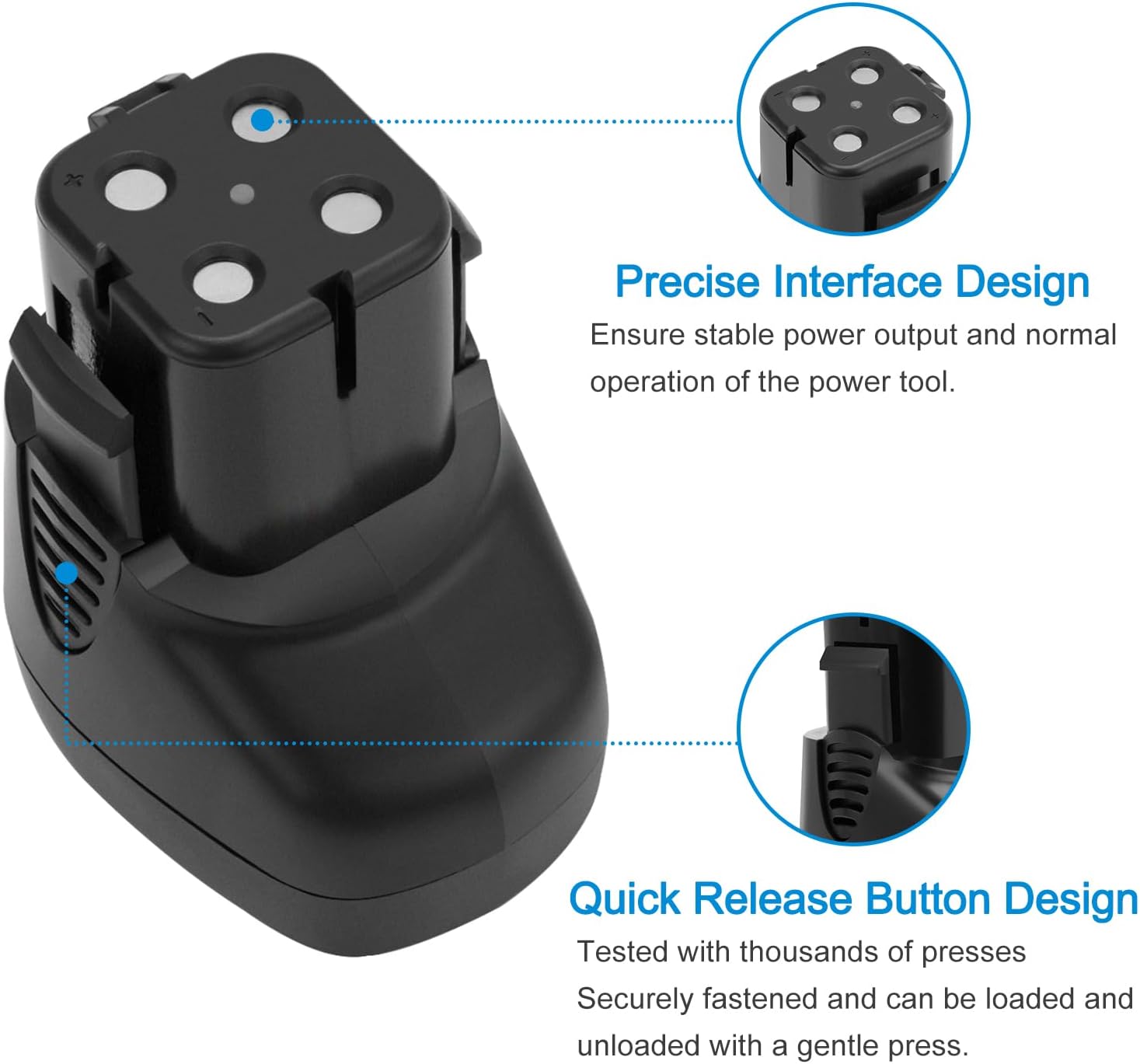 2 Pack 7.2Volt 3500mAh Ni-MH Replacement Battery for Dremel 757-01, Fit MultiPro Cordless Rotary Tool 7700-01 and 7700-02 (Not Fit for Dremel 757 Charger)