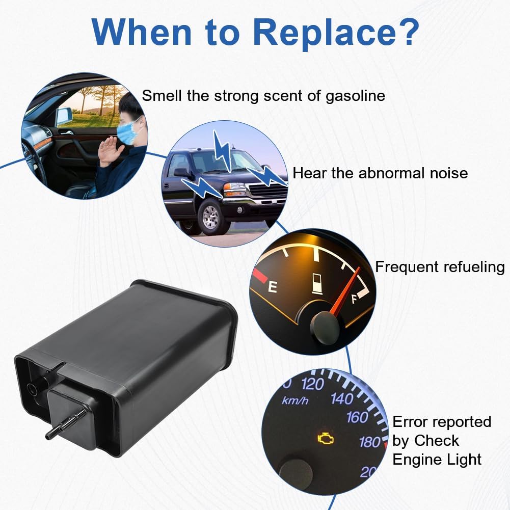 JDMON Vapor Charcoal Canister Replacement for 911-297 17113330 Compatible with Chevy GMC C1500 K1500 Tahoe Astro C2500 C2500 C3500 Safari Yukon Express Savana 1500 1997-2002 Emissions Evap Canister