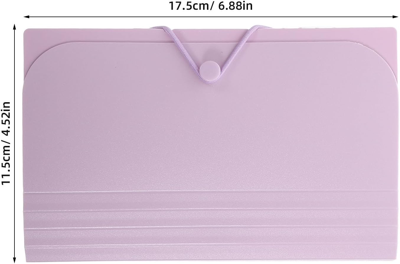 A6 Accordion File Organizer Box with 12 Pockets, Plastic image 2