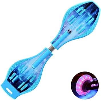 Kickboard, Skateboard, For Kids, Glowing Tires, Jay Board, Skateboarding, For Children, Elementary School Students, Beginners, Outdoor Play, Toy, Develops Focus/Balance, Birthday Gift Blue