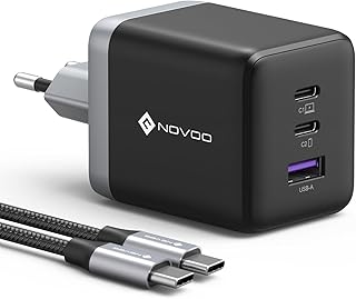 NOVOO 100W Chargeur USB C Rapide 3 Ports Prise USB C