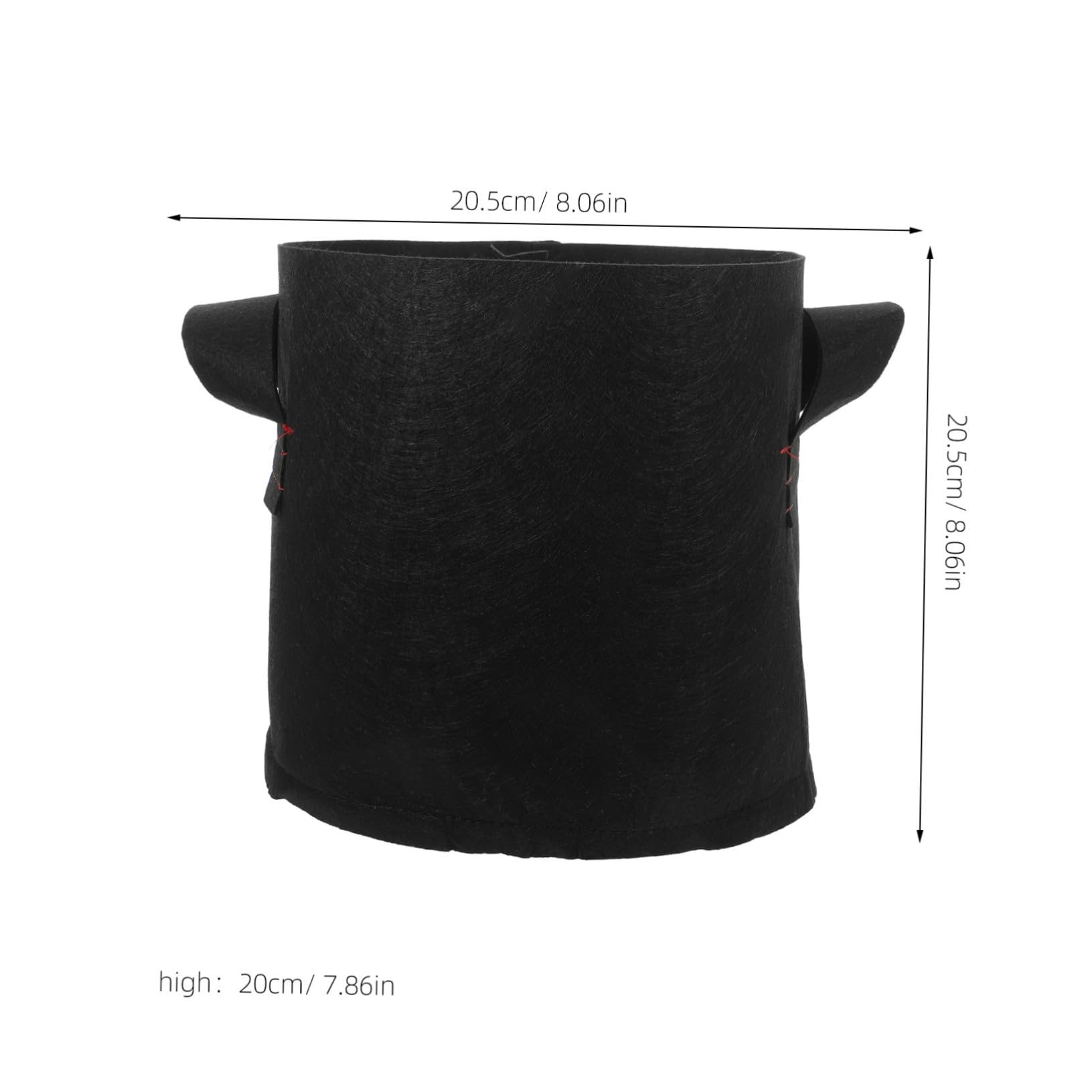 12 Pièces Lot Culture Tissu Non Tissé Épais avec Poignées Sacs de Jardinage Respirants pour Pommes de Terre Tomates Fleurs et Légumes Noirs