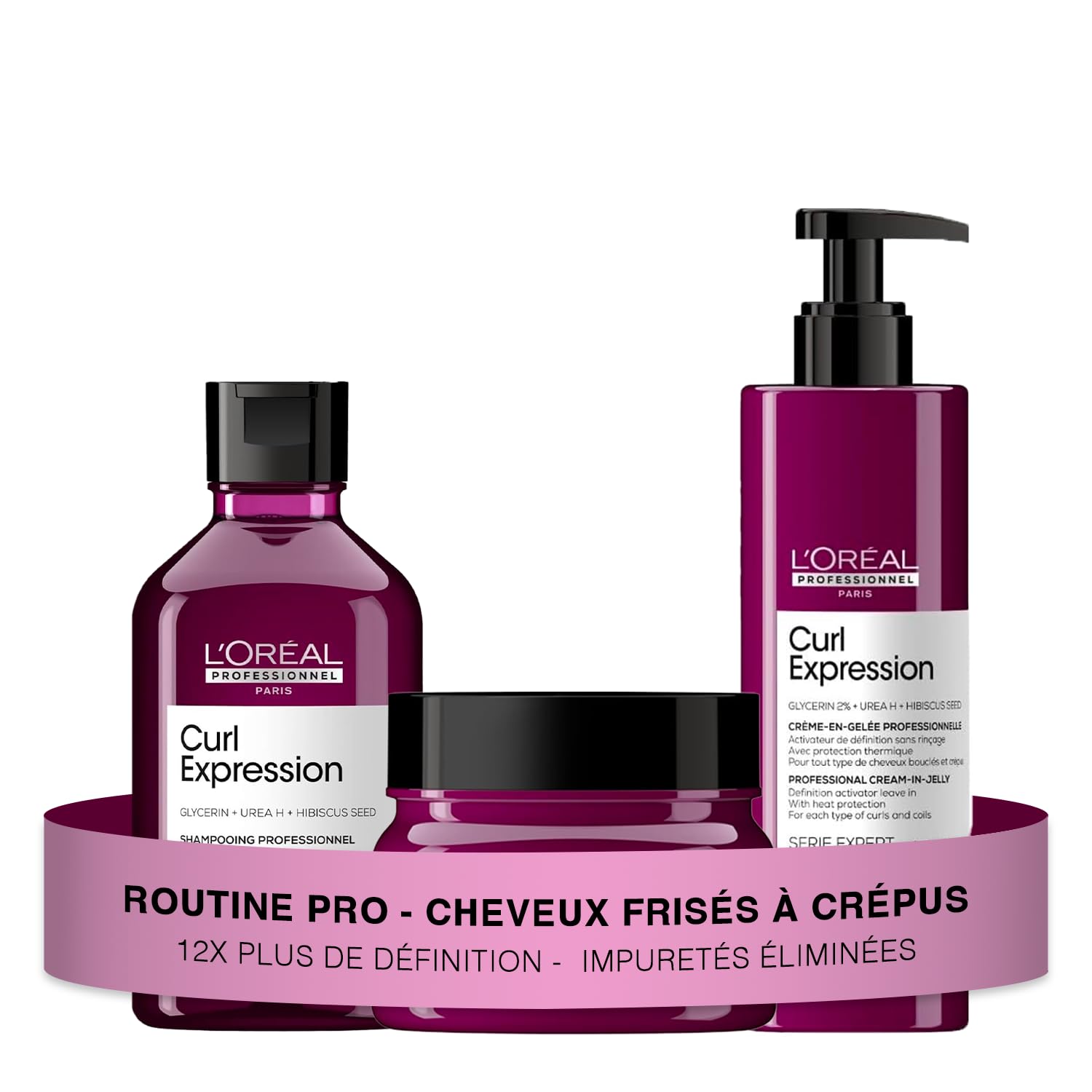 L'OREAL PROFESSIONNEL - Curl Expression - Cheveux Bouclés & Frisés - Nettoie & Purifie - Hydratation & Légèreté - Glycérine Végétale & Urée - Sans Sulfate