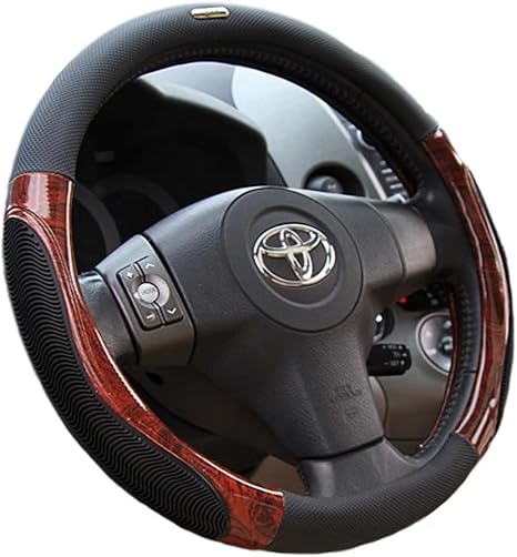 Amazon Co Jp Eleitchtee ハンドルカバー ステアリングカバー カーハンドルカバー S Mサイズ 自動車内装 015 60 Trj 38cm ブラック 車 バイク