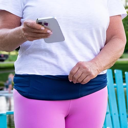 Miniatura 3 de BANDI Cinturón para correr para mujer  Riñonera manos libres para llevar teléfono, pasaporte, llaves, identificación, dinero y artículos esenciales