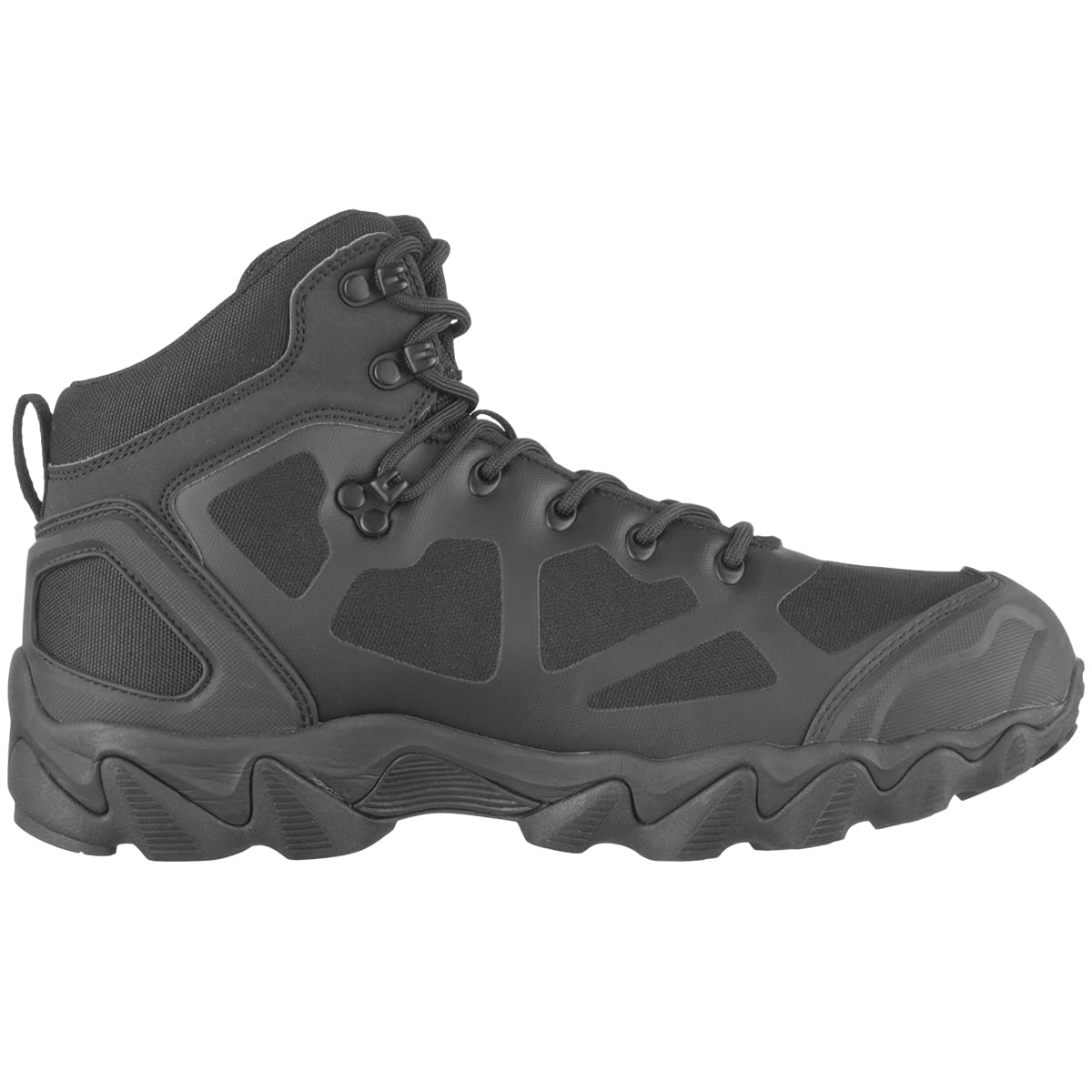 Mil-Tec Chimera Stiefel Mid • Ultraleichter Einsatzstiefel mit Wolfszahn-Sohle • Wasserabweisendes Dintex Futter • Taktischer Outdoor-Stiefel mit Speed-Lace & EVA-Dämpfung