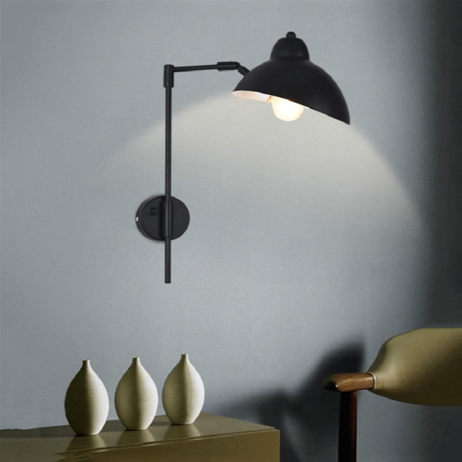 Applique murale LED luminaires appliques modernes salon chambre chevet noir