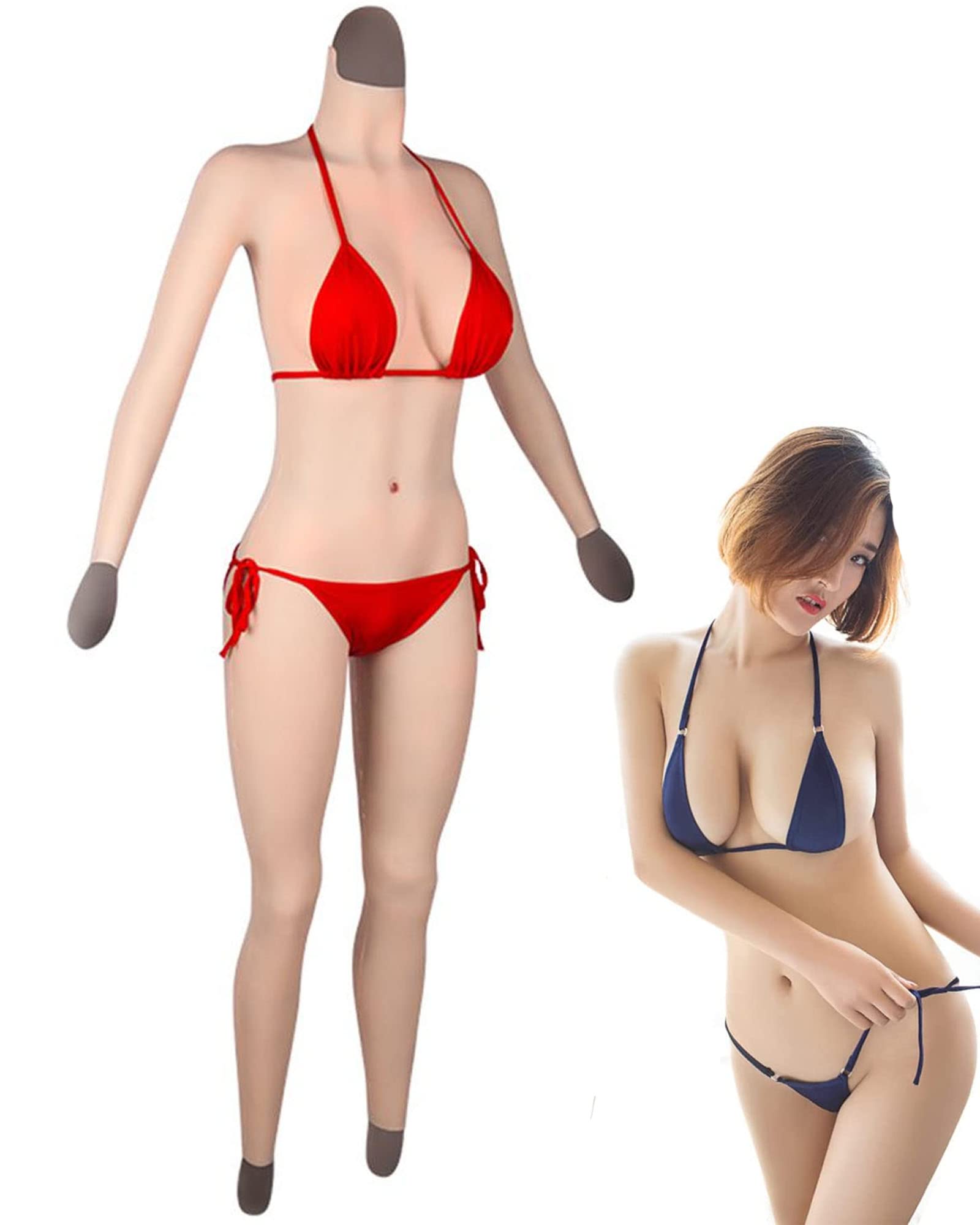 ニューハーフの下着画像 シリコンボディスーツニューハーフパンツ女装シリコンバストコスプレ男の娘女性化9分