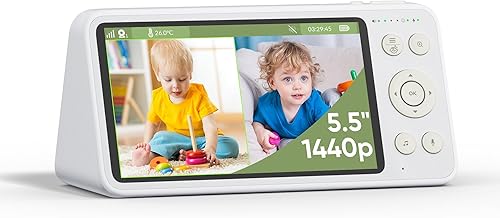 bonoch 5" 1440p Baby Monitor Parent Unit, Monitor de reemplazo para BBM014BBM16
