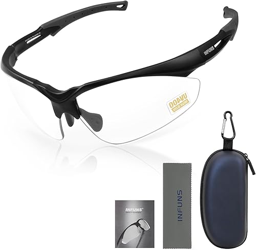 Z87 - Gafas de pickleball de seguridad anti niebla y arañazos para hombres y mujeres con marco negro  Envoltura  100% protección UV  Gafas de ojos