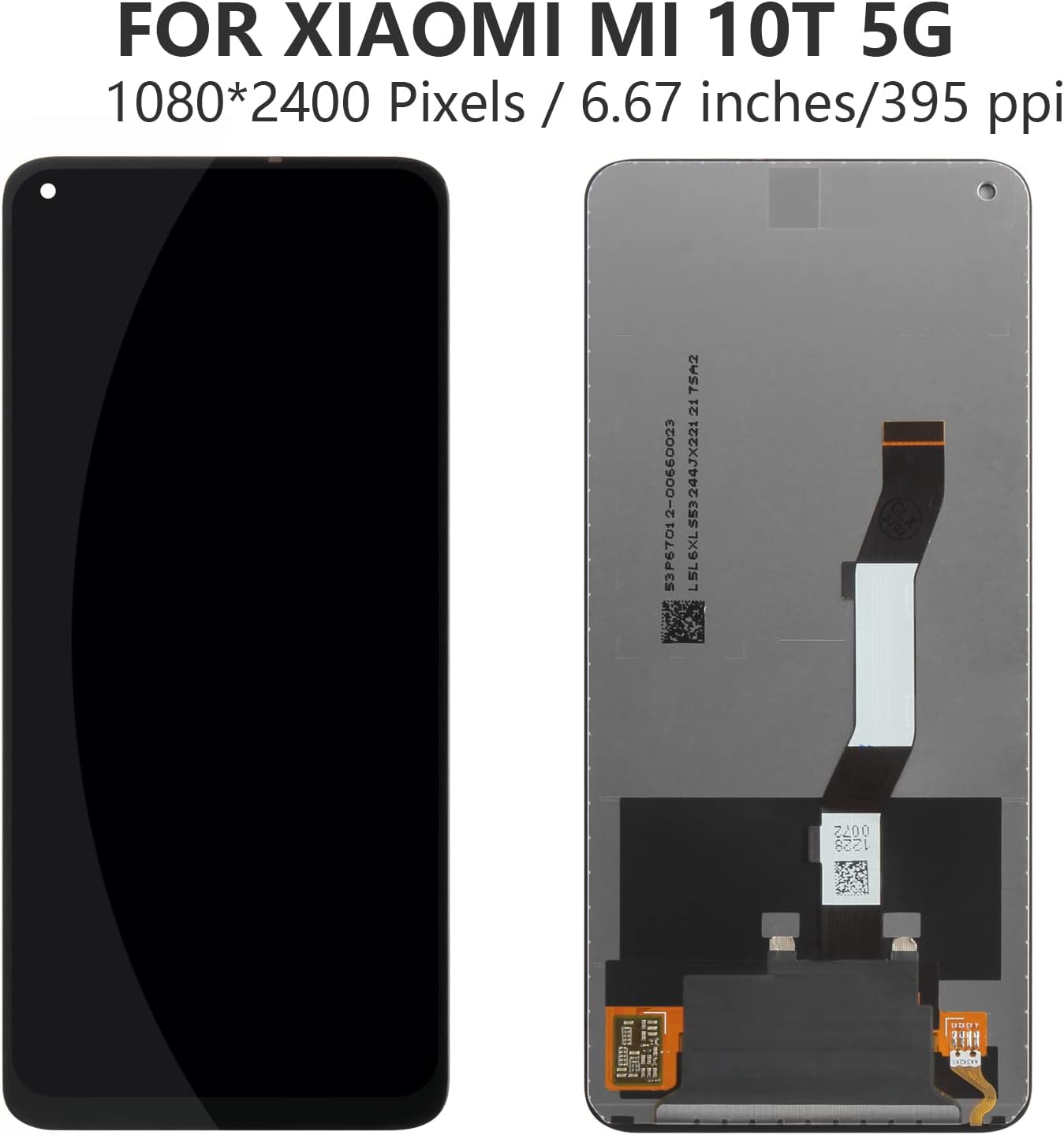 for Xiaomi Mi 10T 5G LCD Screen Replacement for Mi 10T Pro 5G/Redmi K30S M2007J3SC M2007J3SY LCD Display Parts Assembly Touch Glass Digitizer Full Repair Kit with Tools