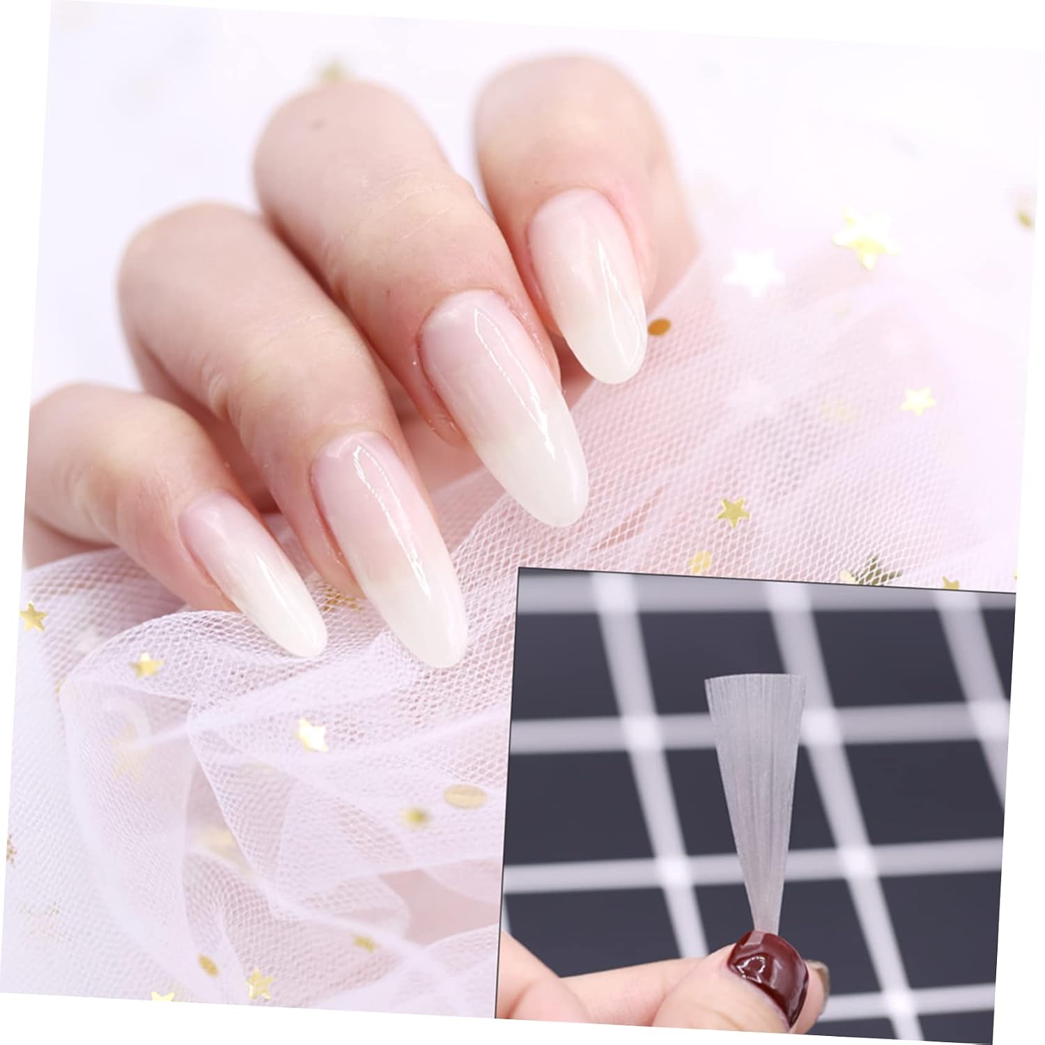 Nail Extension Fiber 1 Bag of 1M Soft Manicure Fiber for Nail Art Lengthening for Professional and Home Use