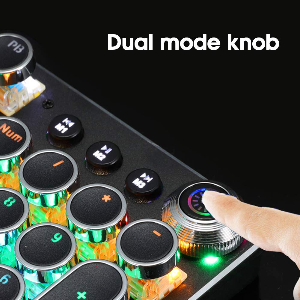 VBESTLIFE Mechanische Gaming-Tastatur mit Hintergrundbeleuchtung, galvanisierte Tastatur im Retro-Stil mit 104 Tasten, 30 Arten Lichteffekt Modische interessante und einzigartige Tastatur
