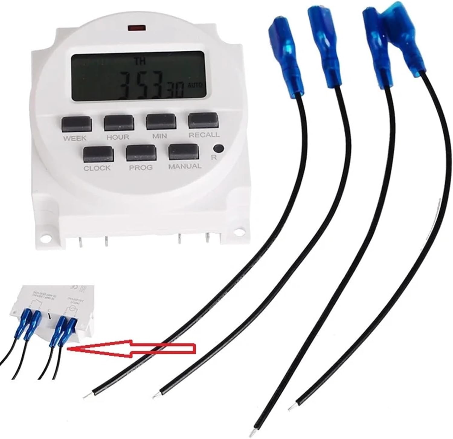 1pc 12V AC 7 Days Weekly Programmable Digital Electronic Timer Switch Time Relay Control 12/24 Hours Format Clock & Countdown Off(220V-TM618sH-2)