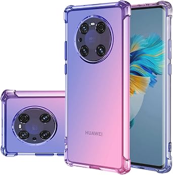 Case for Huawei Mate 40 Pro Case, NOH-NX9 Cute Case Girls Women, Gradient Slim Anti Scratch Soft TPU Phone Cover Shockproof Protective Case for Huawei Mate 40 Pro Blue/Pink