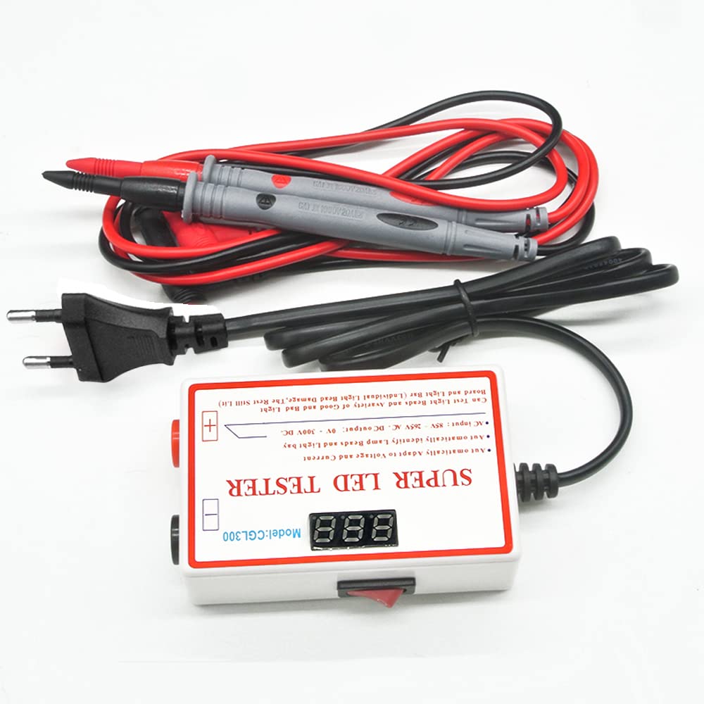Weytoll Probador de Retroiluminación de TV LED, 0-300V Herramienta de Prueba de Perlas LED de Tira Detección Automática de Voltaje y Corriente de Salida