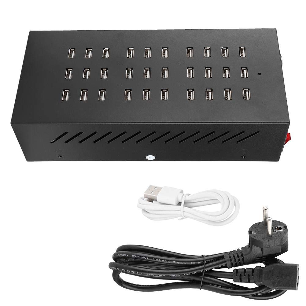 Stazione di Ricarica Hub USB, 30 Porte USB 3.0 Hub con Interruttore per la Ricarica Rapida Prestazioni, USB Hub 3.0 Alimentato per Telefoni Cellulari/Tablet