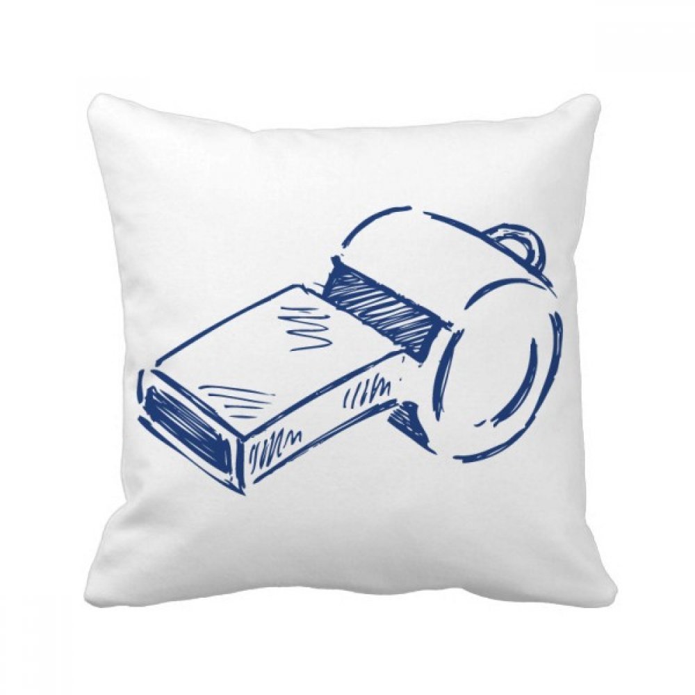 Coussin carré de football bleu de qualité supérieure avec garnissage inclus