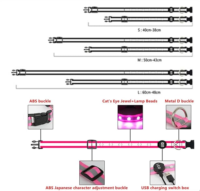 Foto 6 de 6 de QQY Collar de Perro led, Collar de Mascota Impermeable y Luminoso Cargado por USB con 3 Modos de Collar…