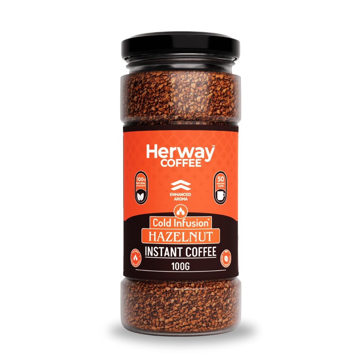 Herway Hazelnut, Premium Instant Coffee | Freeze Dried | 100% Arabica | Makes 50 Cups - 100g (B0D2NWBD8Y) Amazon Price History, Amazon Price Tracker