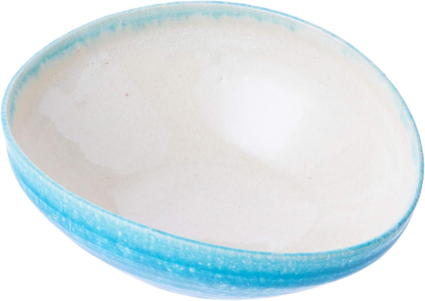 Marui Seitou MR-3-3424 Shigaraki Ware Hechimon, Single Mouth Deflection Pot, Blue Drops, 7.5 inches (19 cm)