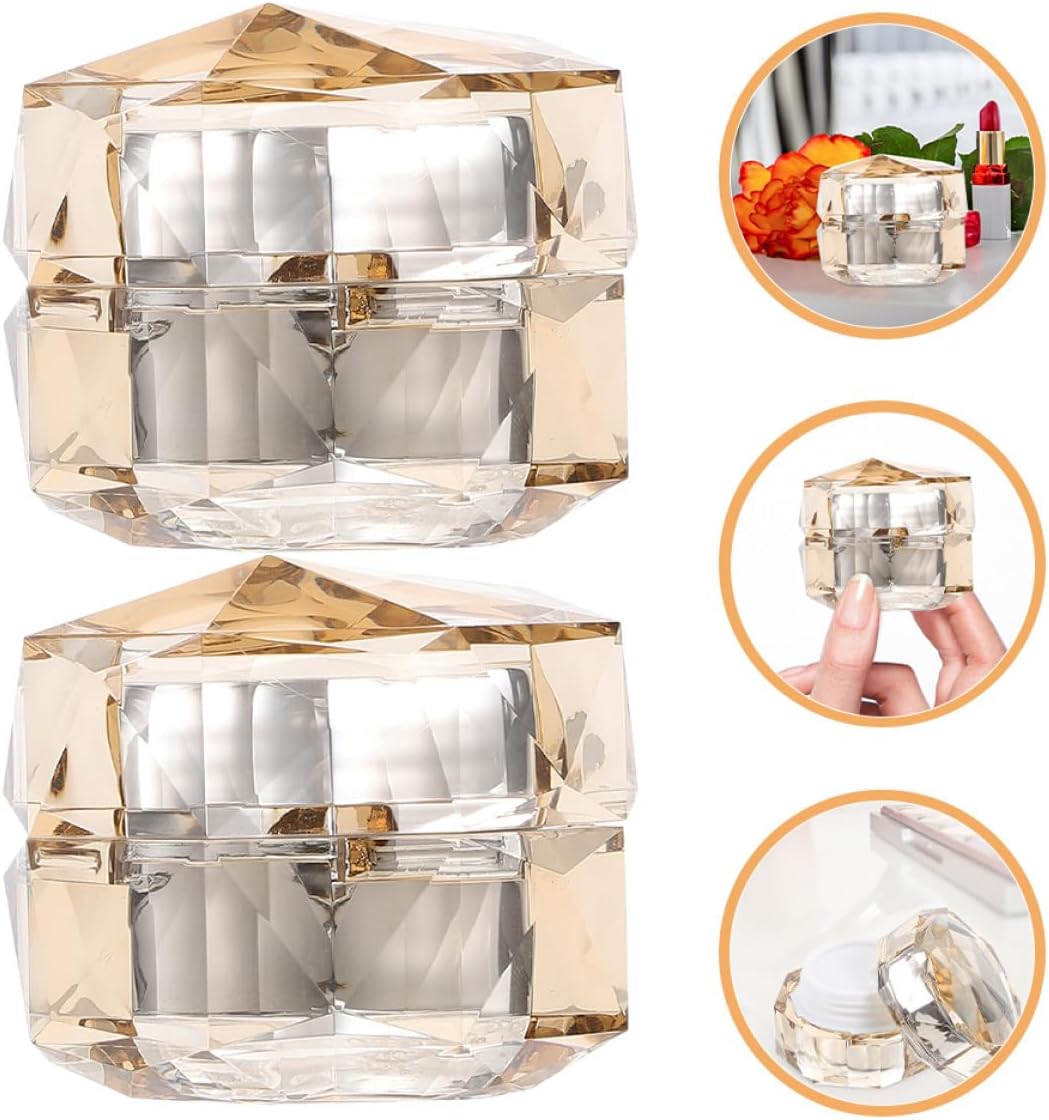 2pcs 30g Acrylic Cosmetic Jar with Lids for Creams and Ointments