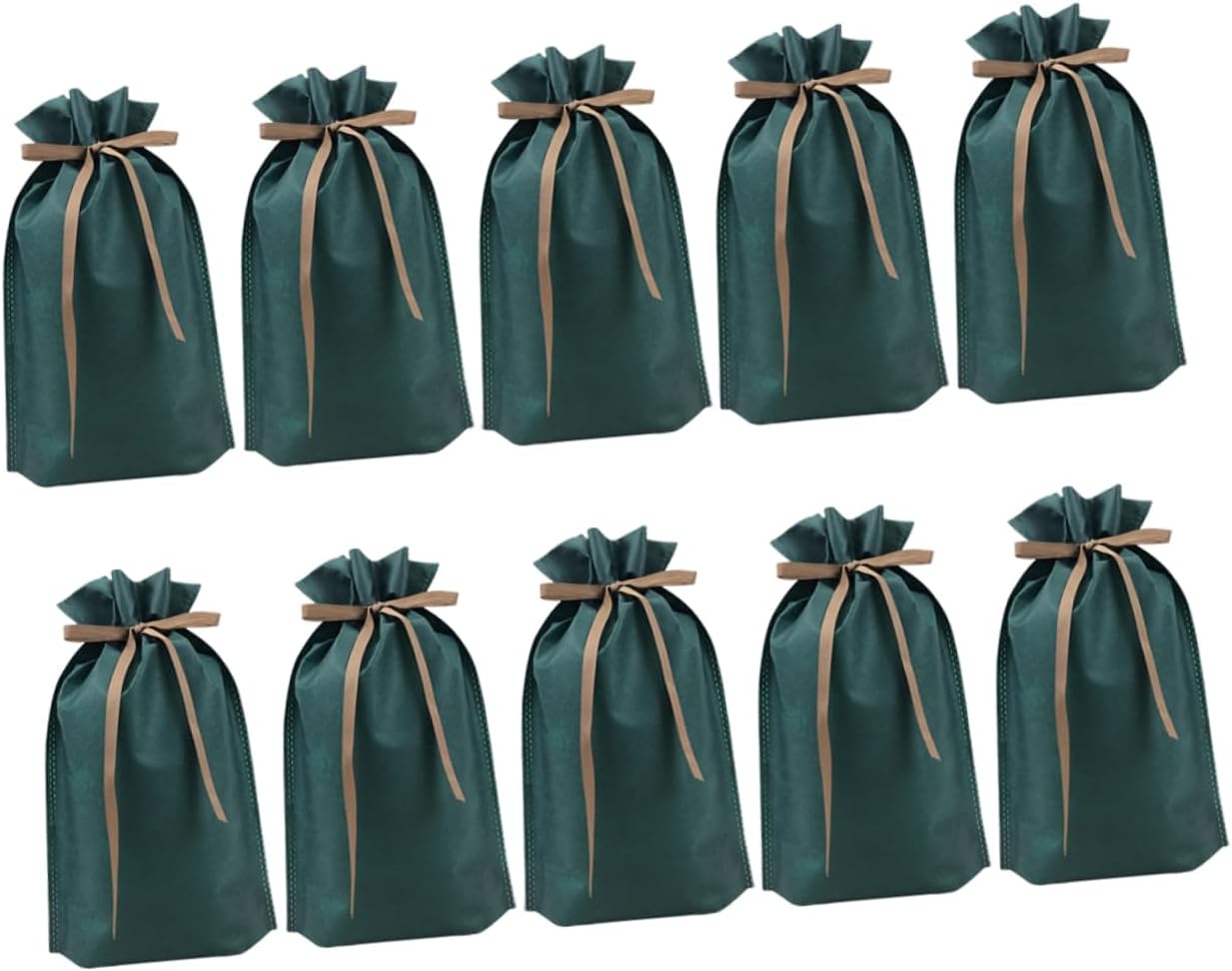 SOESFOUFU 10pcs Nonwoven Drawstring Pouch Fabric Bags