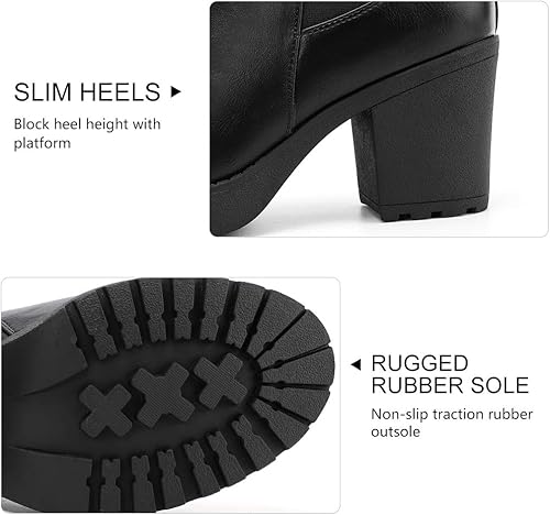 Vista 4 de Botas de tobillo para mujer, de plataforma, se ponen fácilmente