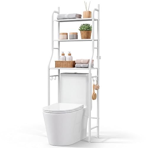 JUPPLIES Estanteria Baño sobre Inodoro (47×26×153 cm) – Mueble Baño Auxiliar de 