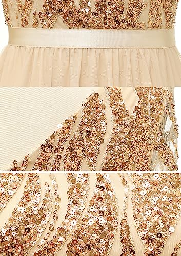 Lvnes Women's 2023 One Shoulder Long Sleeves Formal Wedding Dress Sparkly Sequin Beaded Bridal Dresses White L #TOP6