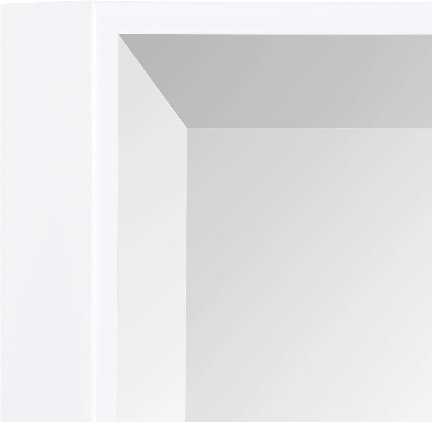 Kate and Laurel Rhodes Modern Decorative Rectangle Wall Mirror, 24.75" x 36.75", White, Contemporary Wall Decor